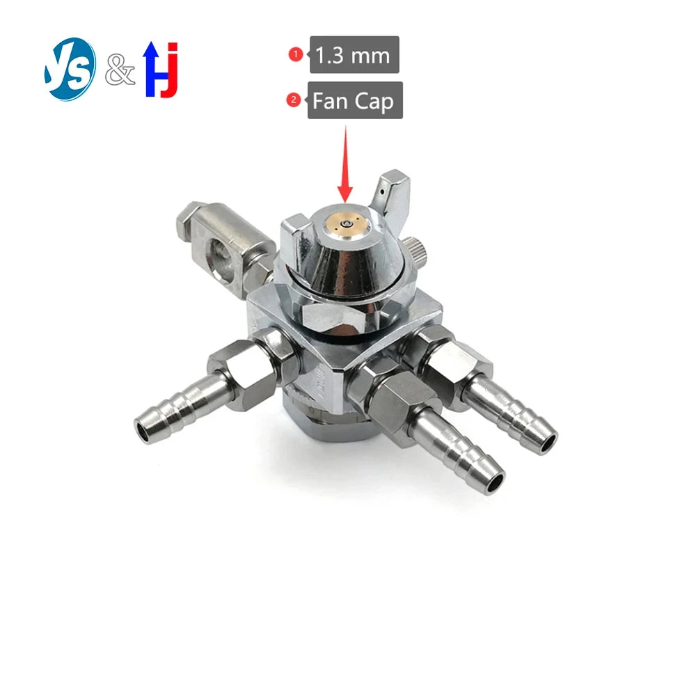 régulateur pression argenté lisse industriel portable 0.5mm 1.0mm 1.3mm 2.0mm deux tubes connexion bouton