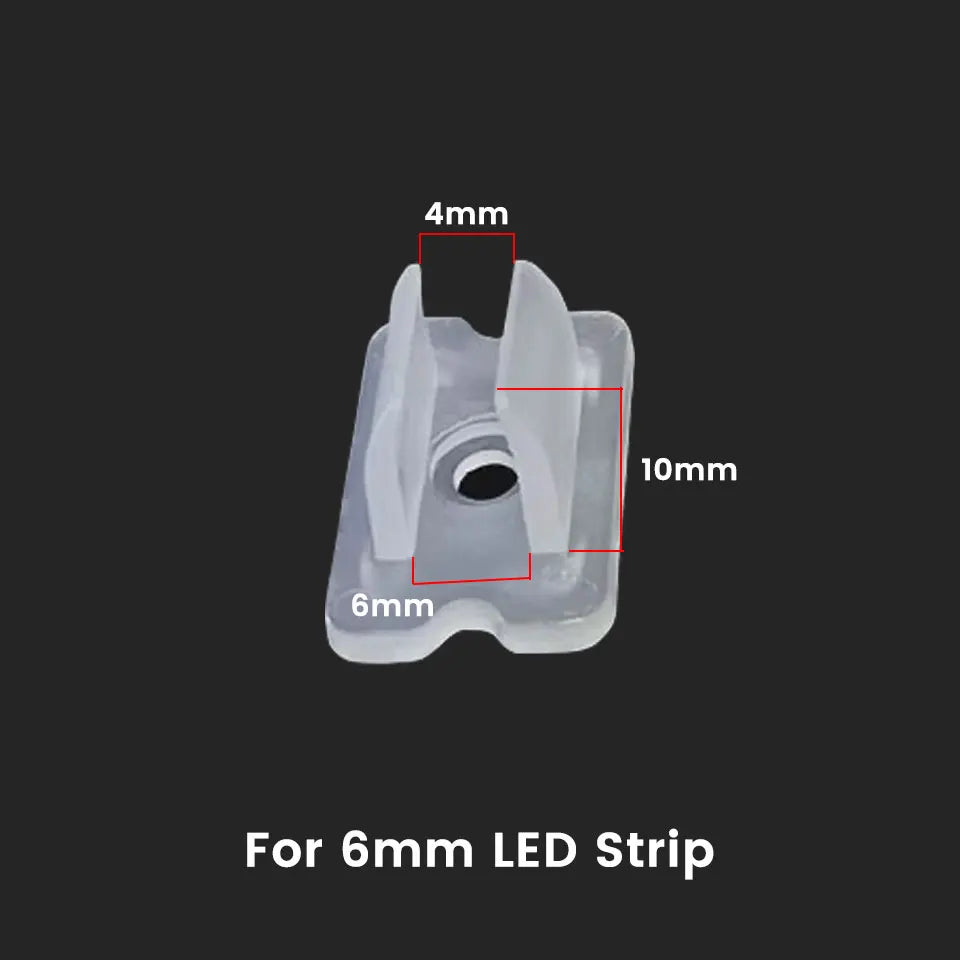 clips fixation ruban led transparent 6mm 8mm 12mm 15mm rohs certifie eyelets pragmatique