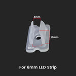 clips fixation ruban led transparent 6mm 8mm 12mm 15mm rohs certifie eyelets pragmatique