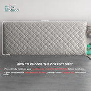 housse tête lit matelassée douce gris losange relief moderne protection chambre