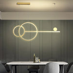 suspension lumineuse led contemporaine noir blanc doré géométrique minimaliste