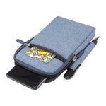 pochette taille homme toile bleu gris noir pratique moderne carabine zips poignée porte clés