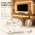 ruban led cob blanc flexible adhésif moderne minimaliste éclairage chambre salon télévision