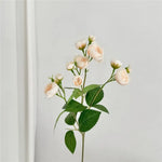 bouquet fleurs artificielles roses soies feuilles verte intérieur mariage anniversaire décoration champêtre minimaliste