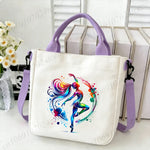 sac main femme toile danseuse papillons blanc moderne décontracté fourre tout