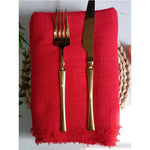 lot 10 serviettes table coton naturel rustique décoration maison