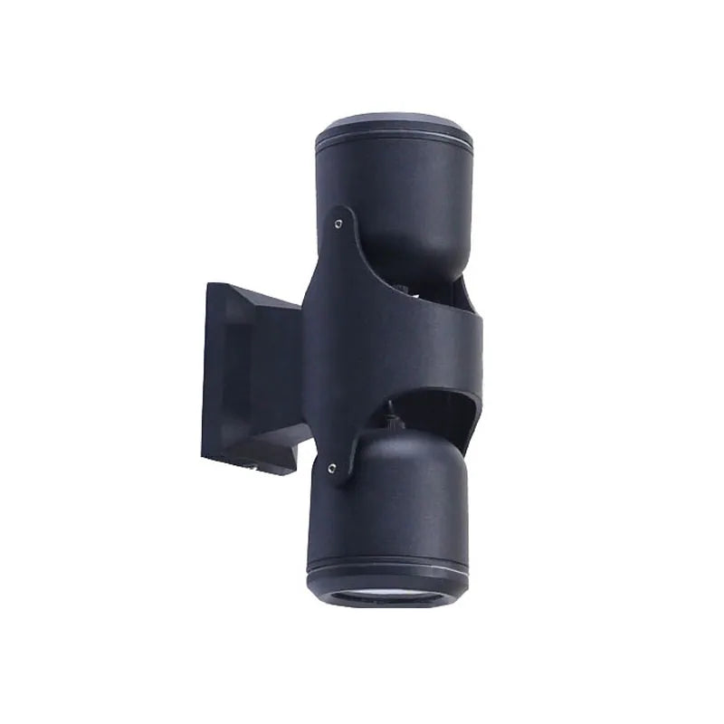 applique murale led contemporaine noir mat extérieure réglable hydrofuge ip65