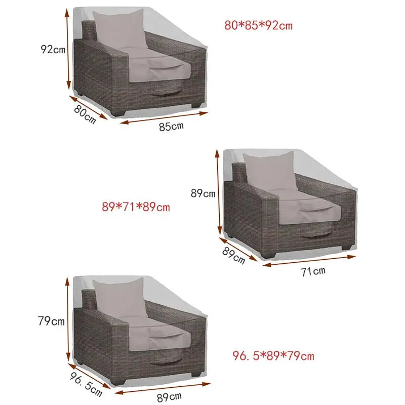 housse chaise haute moderne beige uni imperméable anti poussière polyester tissu poignées renforcées