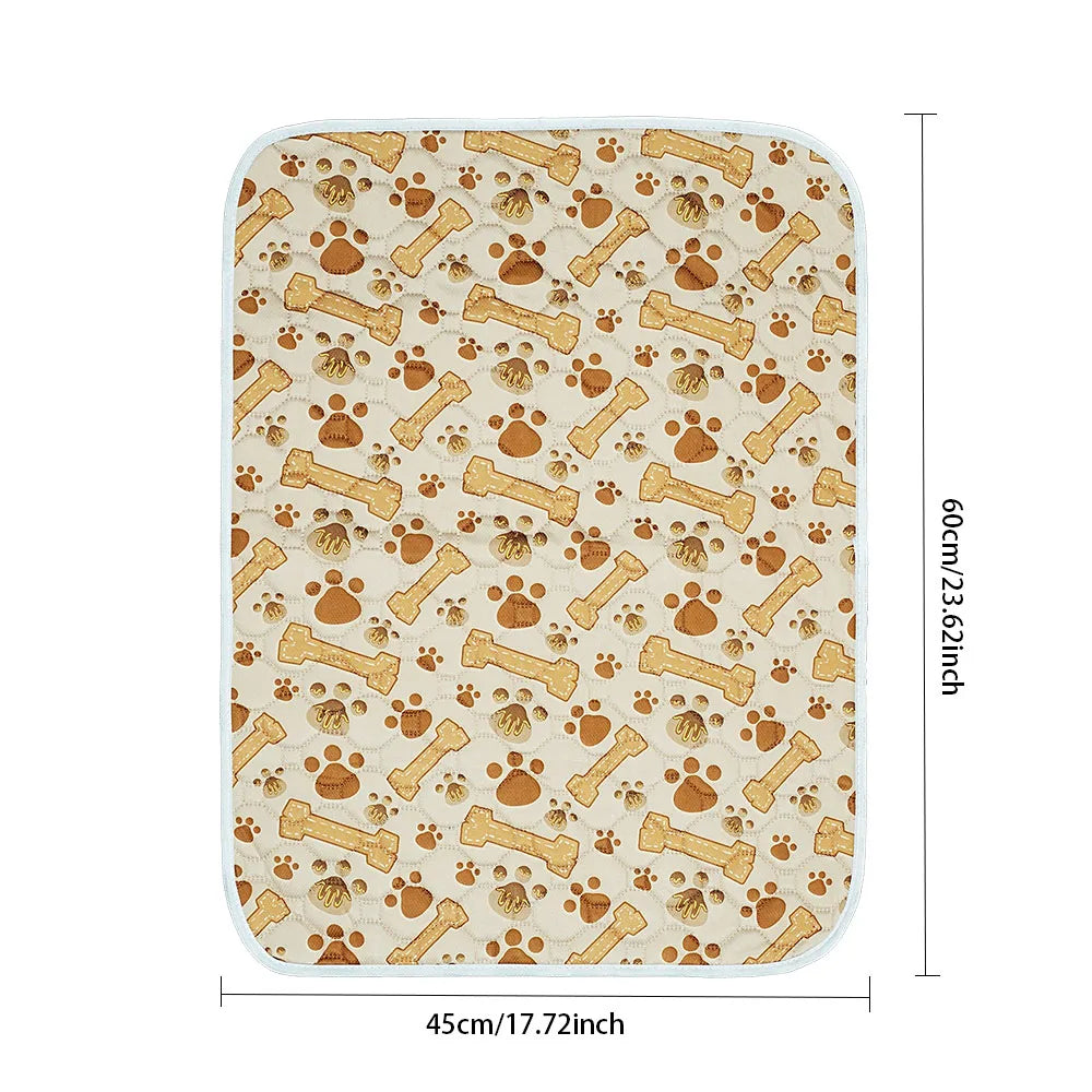 tapis absorbant imperméable chien chat motif pattes coeur lavable antidérapant intérieur moderne bleu