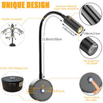 lampe lecture flexible moderne noir argent interrupteur tactile led rechargeable via usb