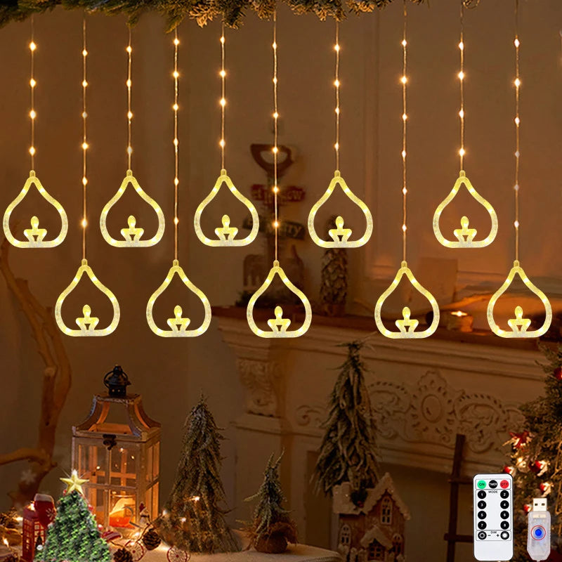 guirlande lumineuse moderne blanc multicolore forme géométrique décorative chambre noël