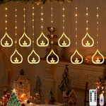 guirlande lumineuse moderne blanc multicolore formes géométriques lunes cercles gouttes festive noël mariage
