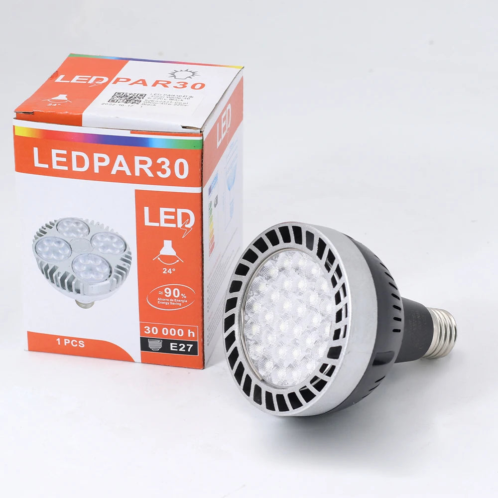 projecteurs led 220v e27 35w 45w blanc froid blanc chaud moderne argent noir