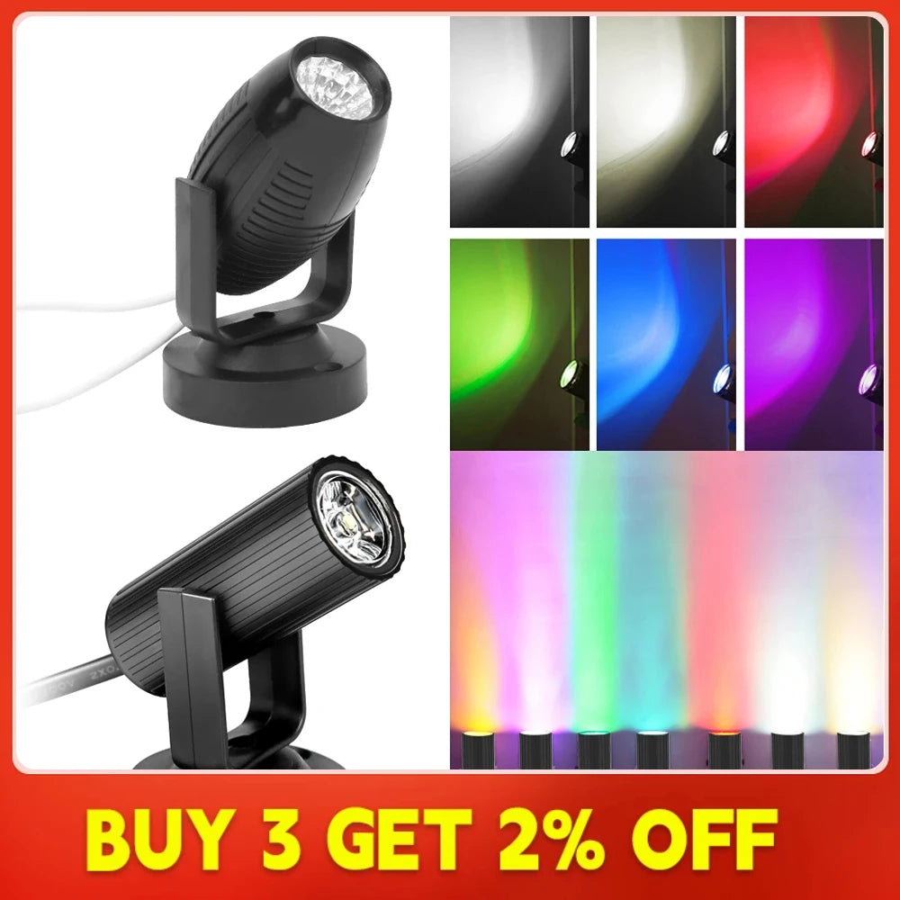 projecteur led rgb portable disco moderne rayures horizontales nuit club lumière anniversaire festive discothèque