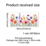 sticker mural fleurs sauvages aquarelle multicolore semi transparent 30x60cm decoration fenetre champetre floral artistique