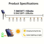 guirlande lumineuse solaire led transparente dorée rustique modes patio jardinextérieur