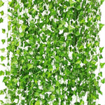 décoration extérieure guirlande artificielle feuilles lierre vertes naturel résistance uv accrochage facile fête mariage