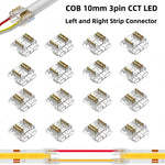 connecteurs led transparent dorés broches 24v moderne technologique 10mm gauche droite