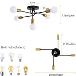 lampe moderne or noir sphères blanches structure métallique trois ampoules chambre étude moderne