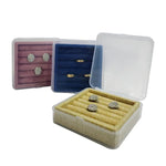 boîtes bijoux velours transparent violet bleu marine vert rouge contemporaines