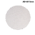 grille ventilation moderne noir maille nid d'abeille antiéblouissement aluminium opaquet fixations cachées