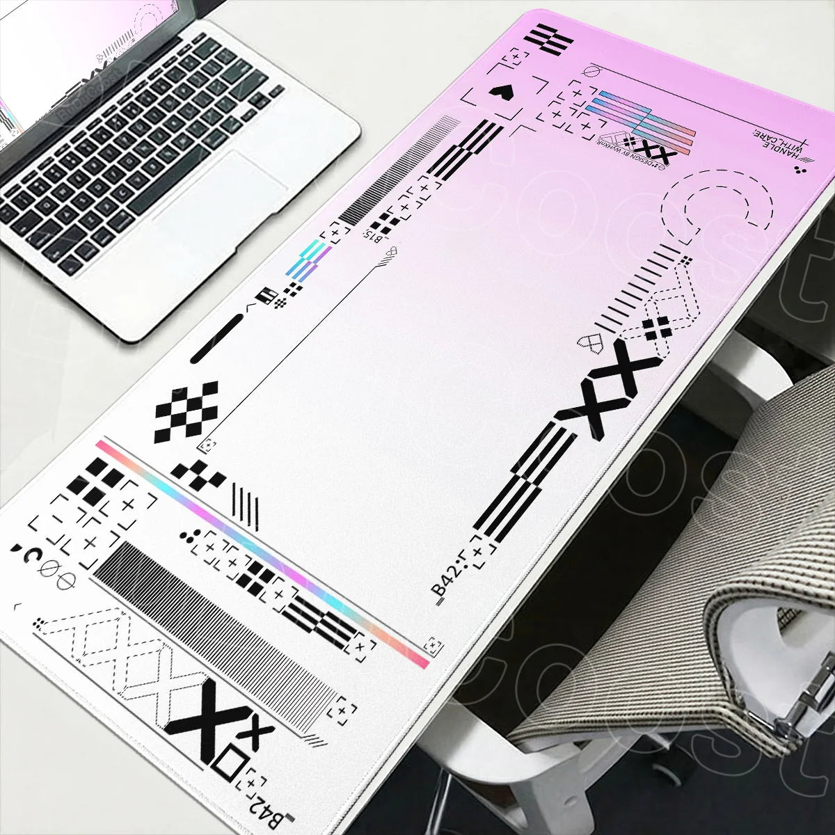 tapis souris csgo graphique noir rose bleu violet durable anti dérapant gaming hd print