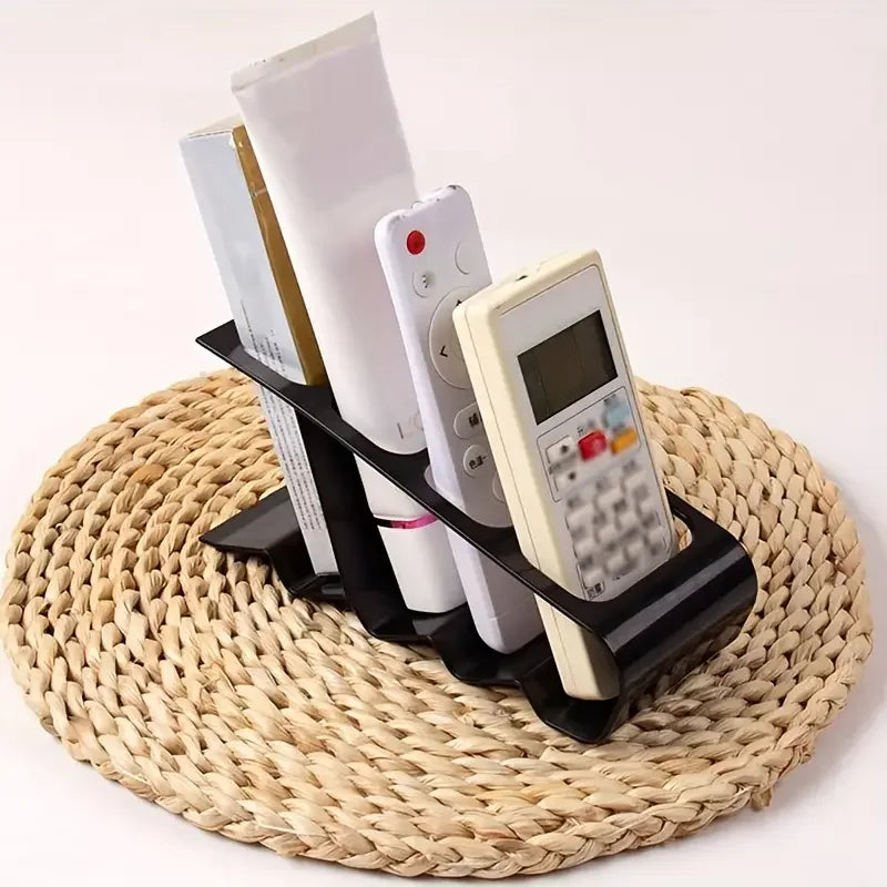 organisateur moderne télécommandes rangement noir blanc minimaliste téléphones outils petits objets