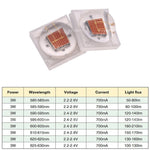 lampe céramique orange moderne 35x35mm 3w 580 630nm 10pcs