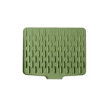 tapis séchage vaisselle silicone noir rayures diagonales moderne facile nettoyer comptoir évier