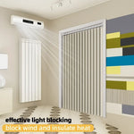 rideau porte plié moderne lin plissé vertical beige gris bleu rose 104x198cm