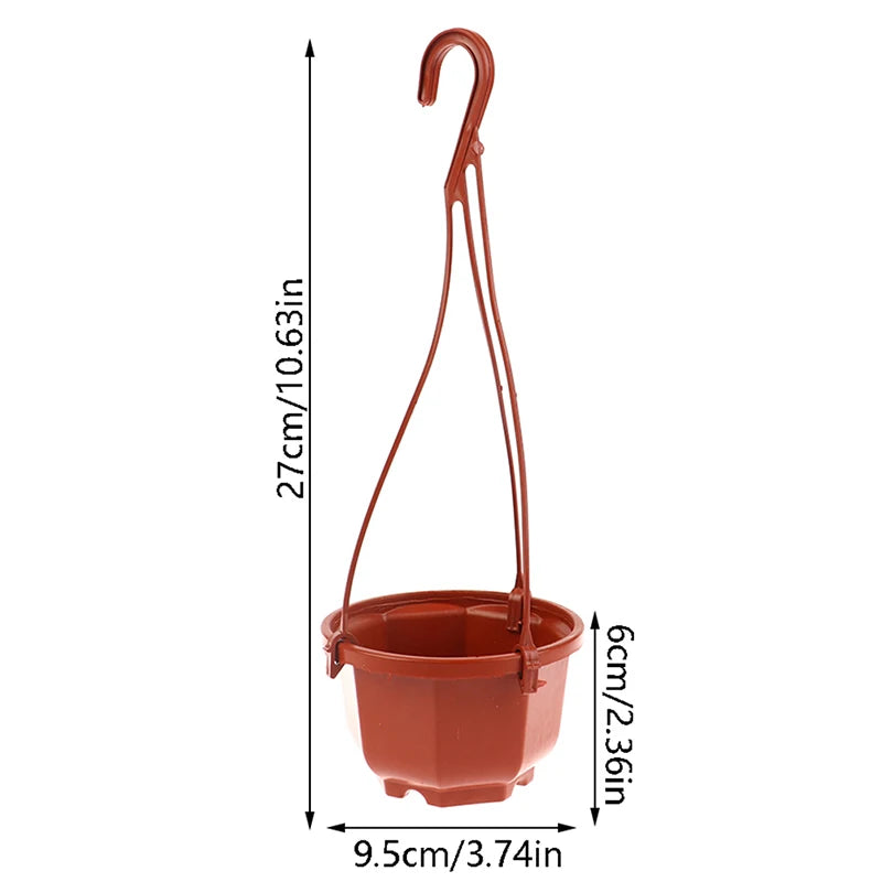 pots suspendus rouge blanc moderne crochet plastique jardin balcon orchidée