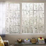 film fenêtre décoratif bambou adhésif transparent vert gris moderne naturel isolation uv thermique amovible