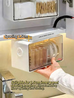boîtes rangement transparentes blancs moderne coton tiges maquillage pochettes pinceaux ustensiles cuisine imperméables abs