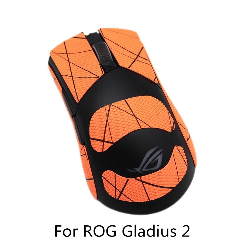 autocollants antiderapants noirs motif geometrique souris gaming rog gladius deux trois