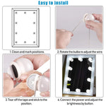 Alimentation USB 5V du miroir de maquillage connectée à une prise