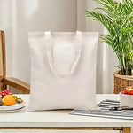 sac main toile coton pliable multi usages personnalisable grande capacité couleur beige simple respectueux