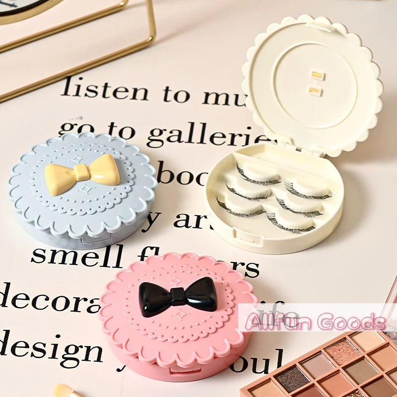 organisateur pinceaux cils artificiels dentelle élégant rose blanc bleu clair portable maquillage cosmétiquesABS