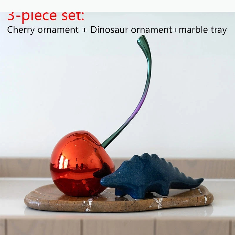 décoration intérieure dinosaure cerise rouge moderne plateau bois erotique