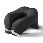 coussin voyage confortable gris ergonomique mousse mémoire forme fermeture glissière