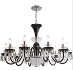 lustre cristal blanc noir baroque salon chambre encastrée LED classique
