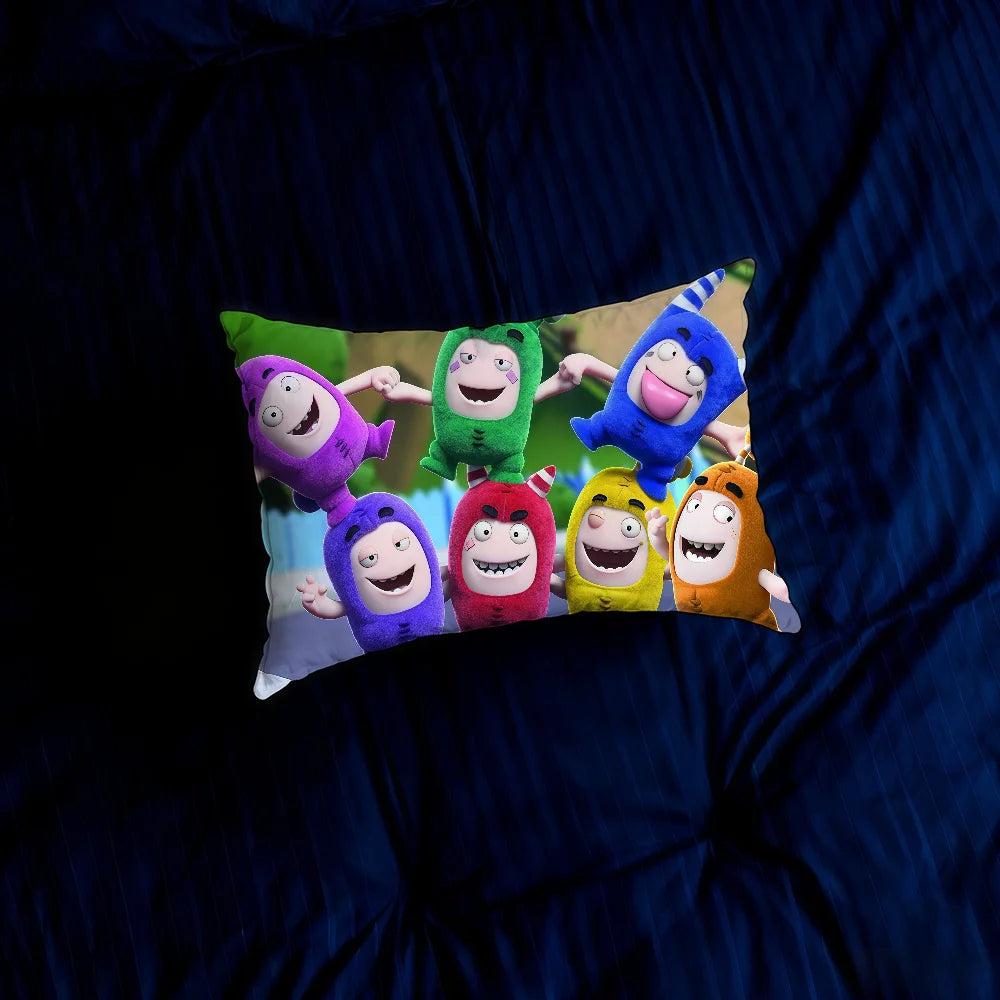 housse coussin animaux mignons bleu violet vert orange 100 polyester double face moderne