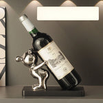 porte bouteille décoratif figurines animales moderne or argent noir vert semi transparent