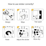 sticker autocollant personnages animés blanc multicolore dessin animé 500pcs kawaii fond uni