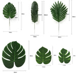 feuilles artificielles tropicales vertes décoration extérieure naturelle mariage anniversaire fête hawaïenne luau