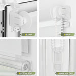 store deux niveaux blanc rayures horizontales moderne clips opacité chambre salon