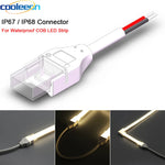 Connecteur de bande LED COB étanche IP67 noir pour ruban 8mm et 10mm