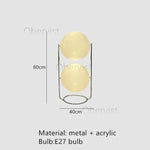lampe sol moderne métal chromé boule acrylique blanche lumière led salon décoration intérieure