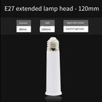 ampoule led e27 adaptateur extension blanc moderne tête amplification 65mm 95mm 120mm ignifuge