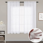 rideaux blancs modernes polyester translucides motifs floraux chambre kitchen decoration