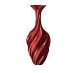 vase decoratif moderne blanc noir rouge motifs ondules plisses aspect satiné sculpture maison arrangement